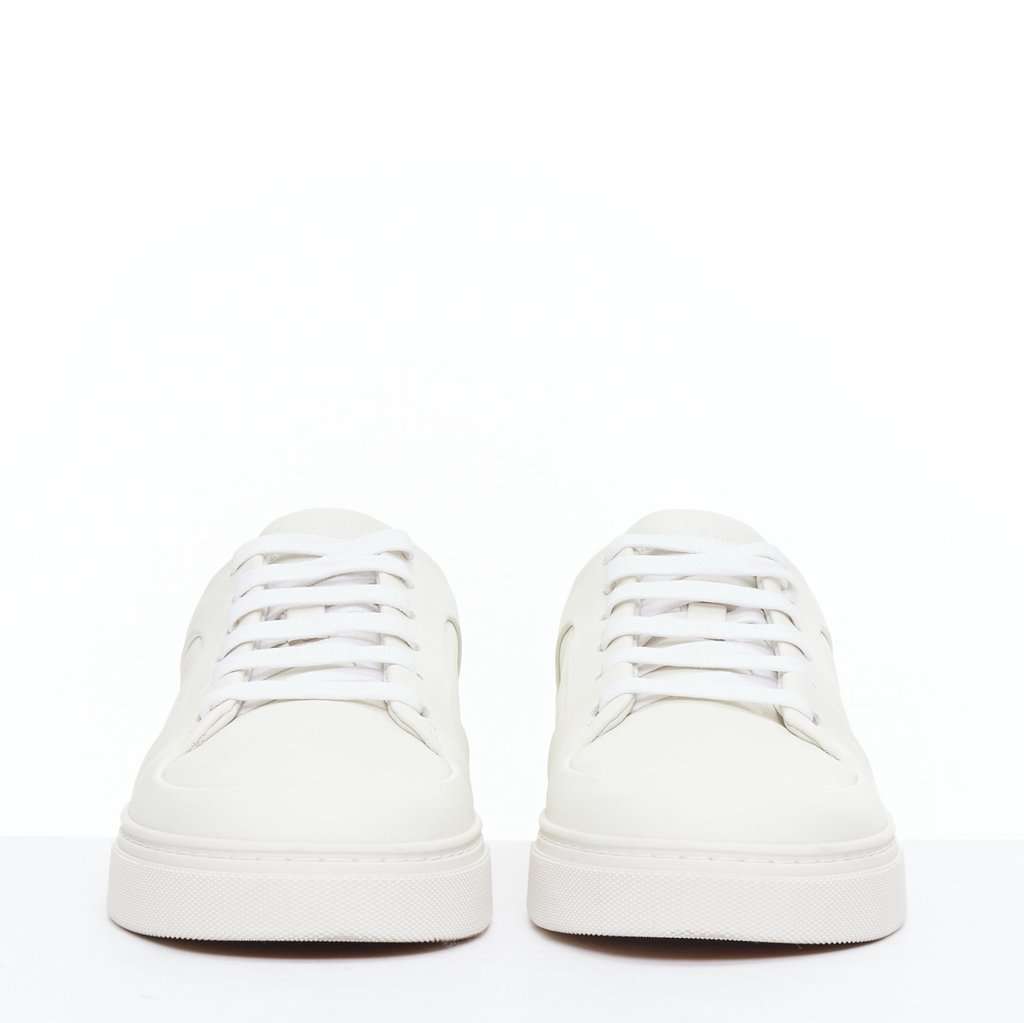 Bottega Veneta Minimal Lace Sneakers White Leather Very good condition - Model View