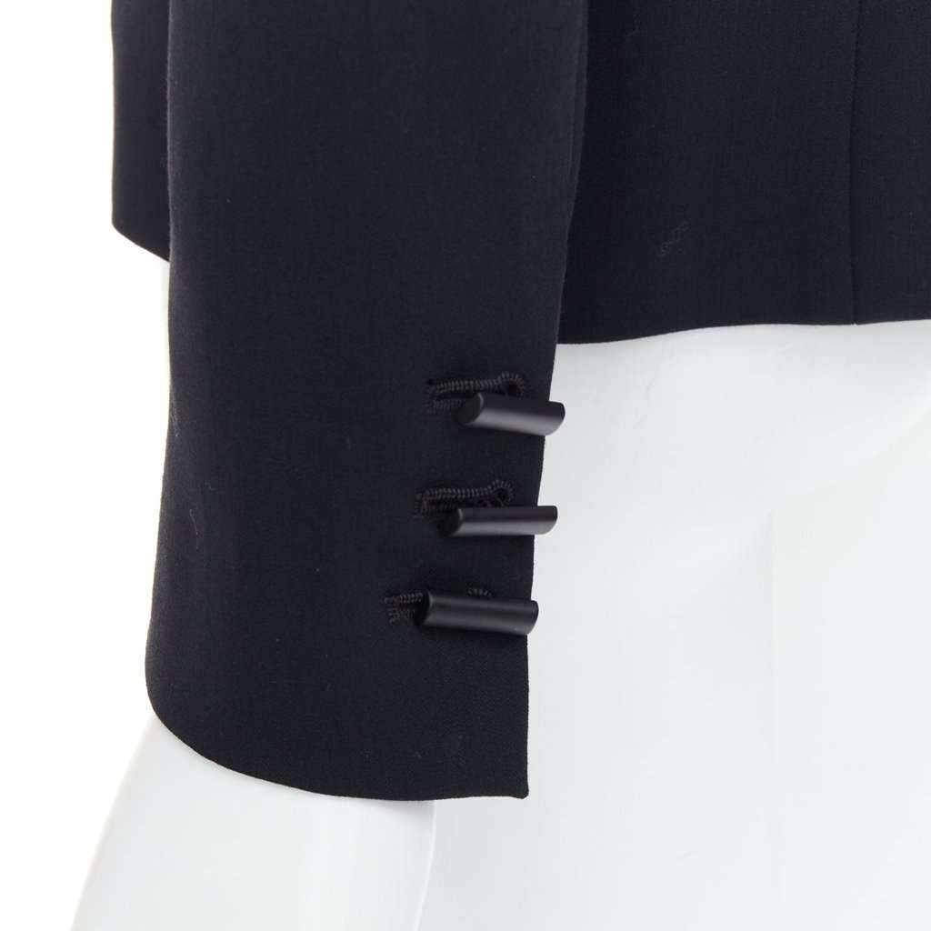 Plein Sud Scalloped Trim Jacket Black Wool Good condition - Back View