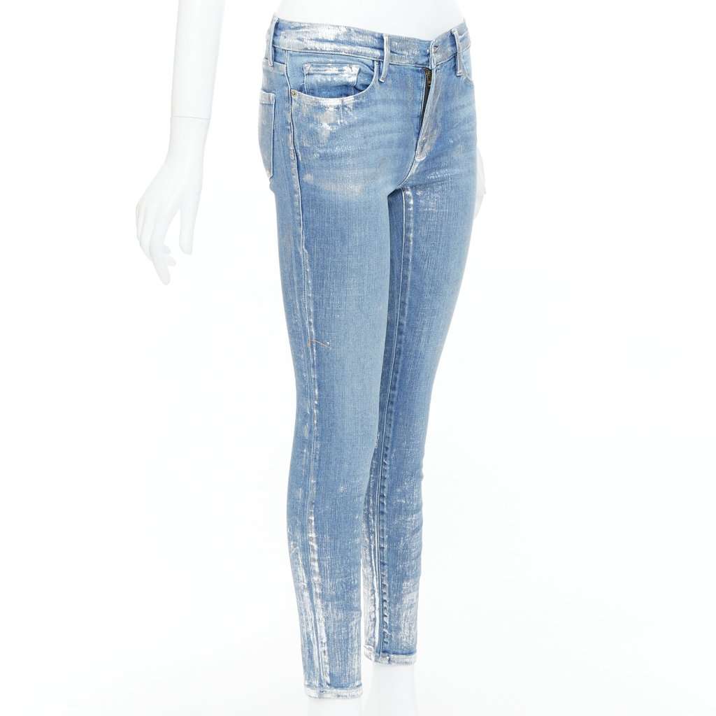 Frame Le Skinny de Jeanne Blue Cotton Very good condition - Inside View