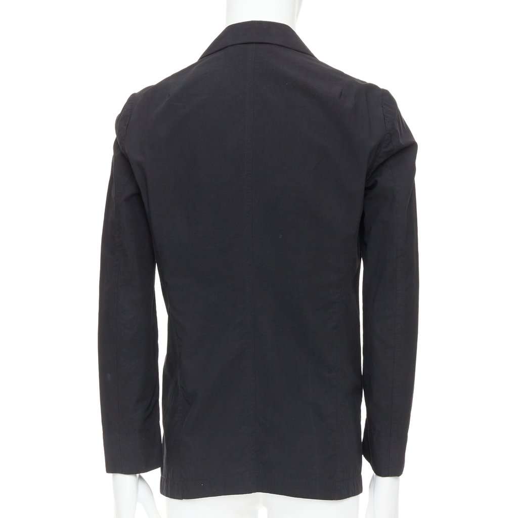Attachment Angular Hem Blazer Black Cotton Good condition - Box View