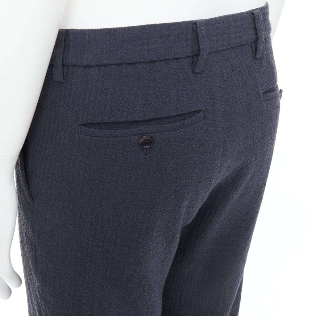 Issey Miyake Contrast Joggers Grey Wool Very good condition - Back View