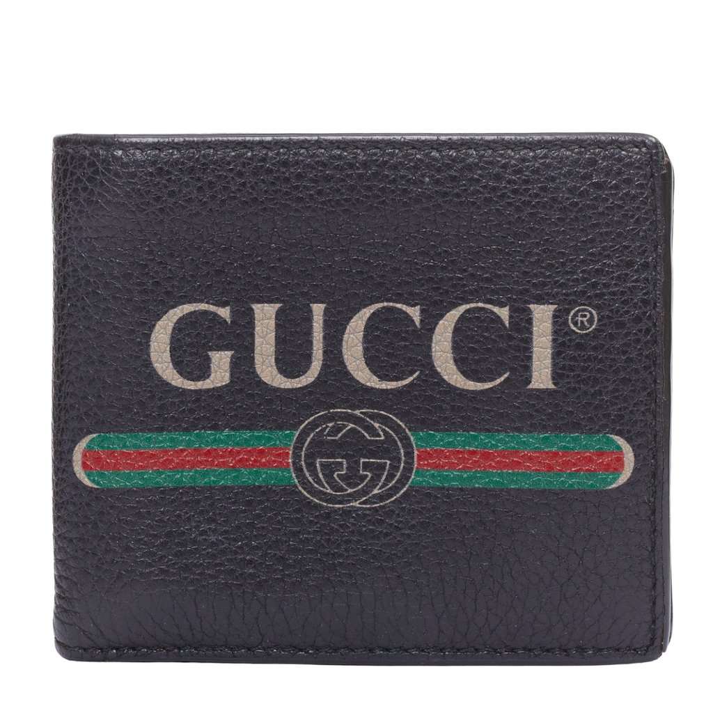 Gucci Black Leather Wallet Black Leather Fair condition - Front View