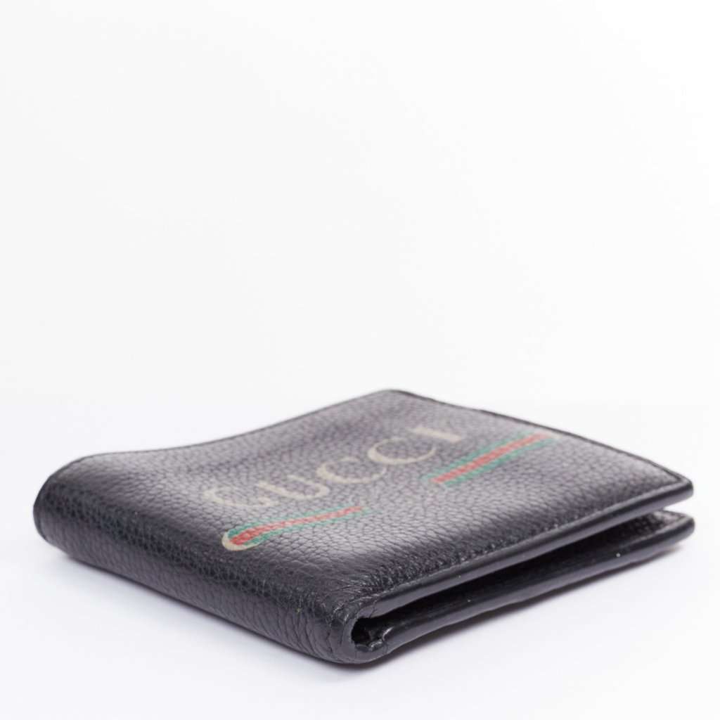 Gucci Black Leather Wallet Black Leather Fair condition - Model View