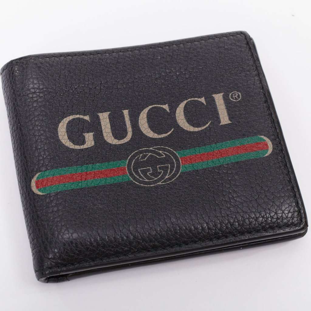 Gucci Black Leather Wallet Black Leather Fair condition - Box View