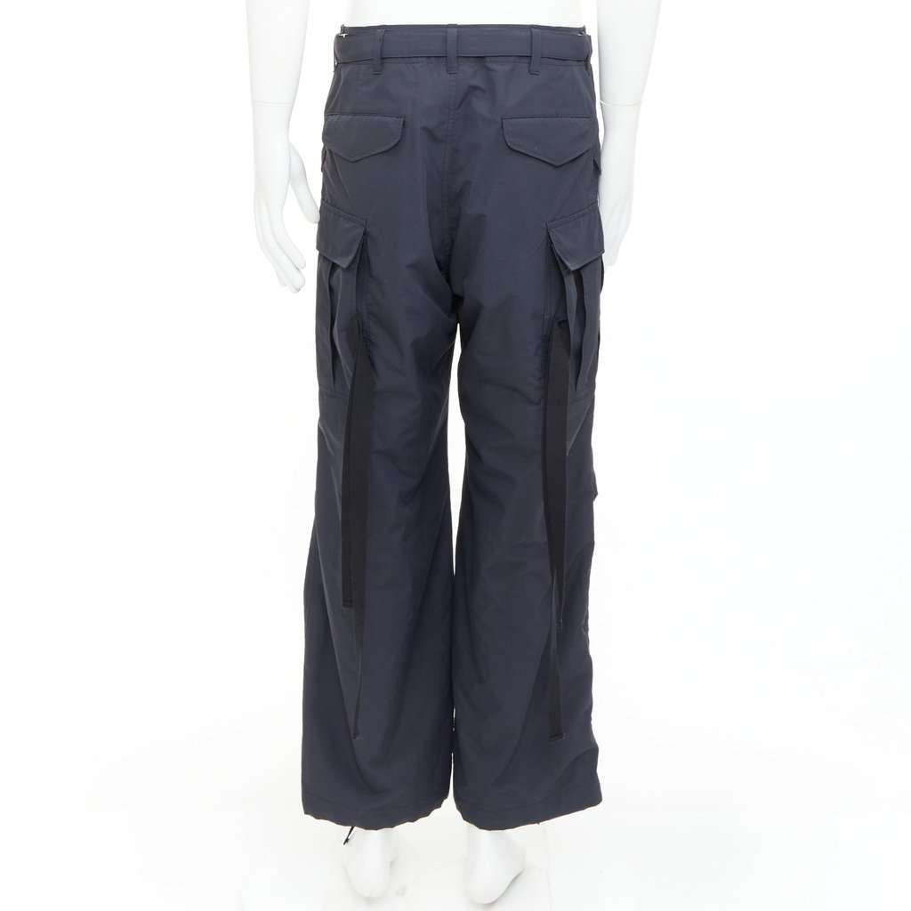 Sacai Black Polyester Trouser Black Polyester Very good condition - Box View