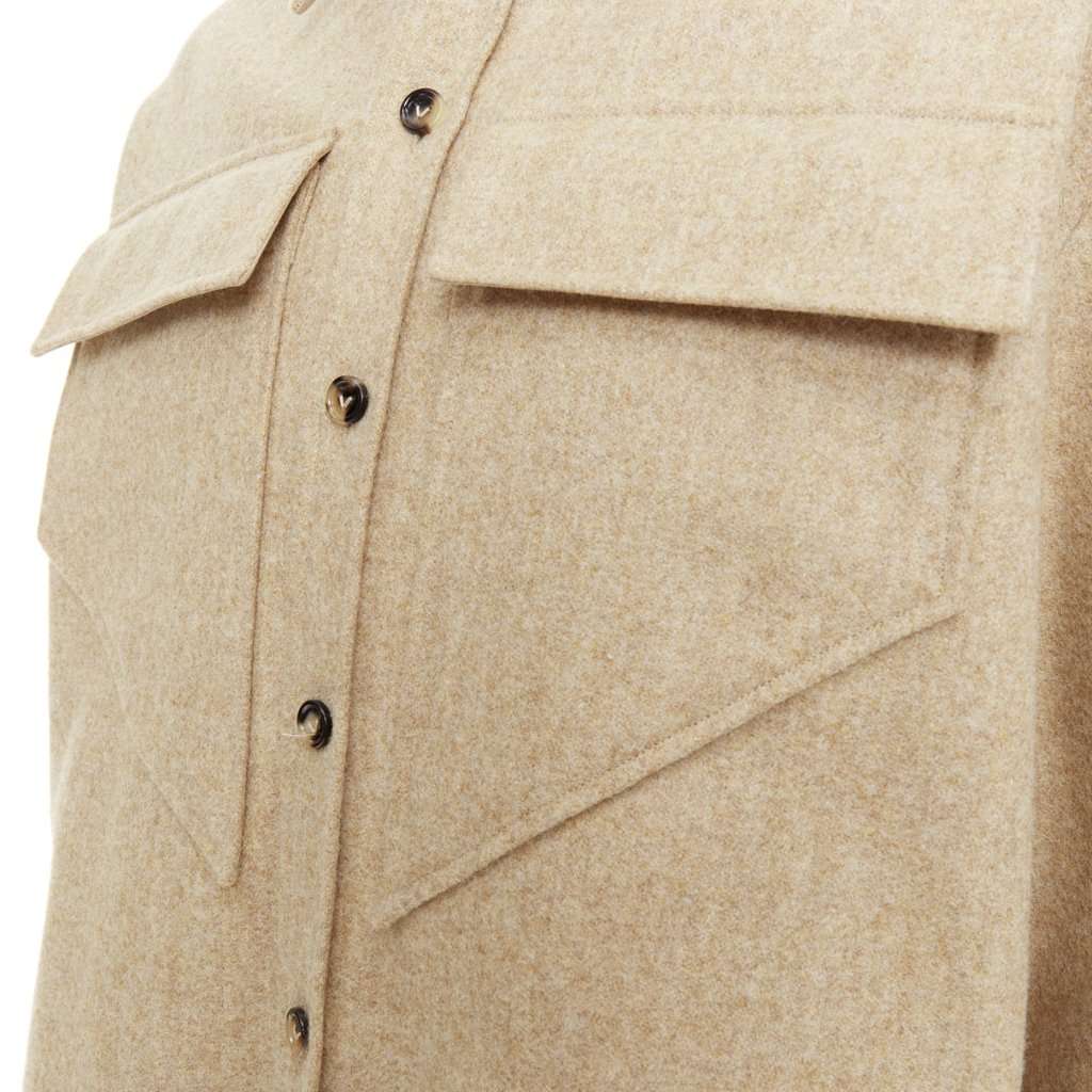 Bottega Veneta Beige Wool Shirt Beige Wool Very good condition - Back View