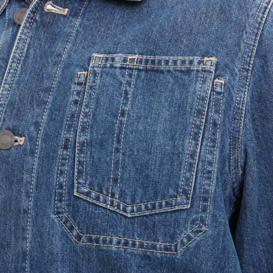 Bottega Veneta Blue Denim Coat Blue Denim Very good condition - Back View