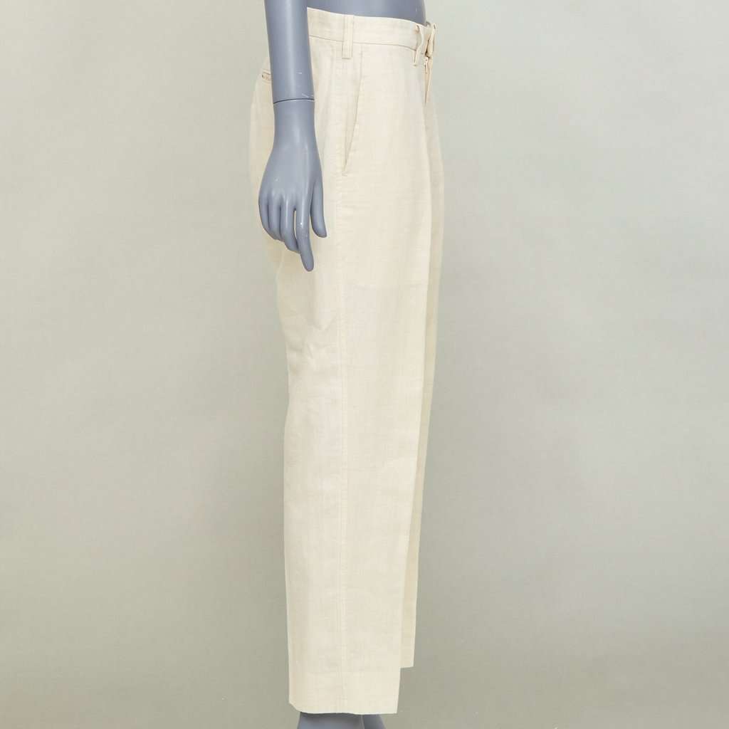 Issey Miyake Ecru Trouser Beige Very good condition - Model View