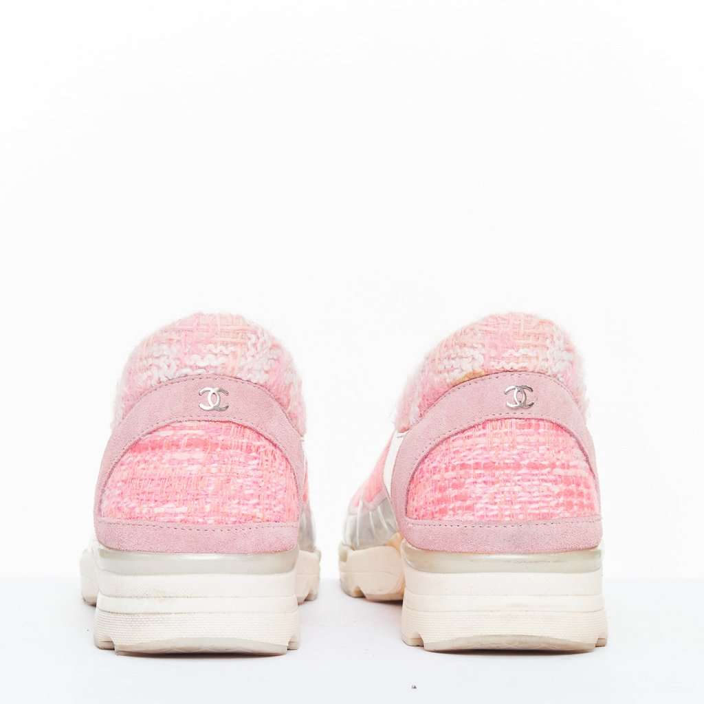 Chanel Pink Tweed Trainers Pink Tweed Good condition - Box View