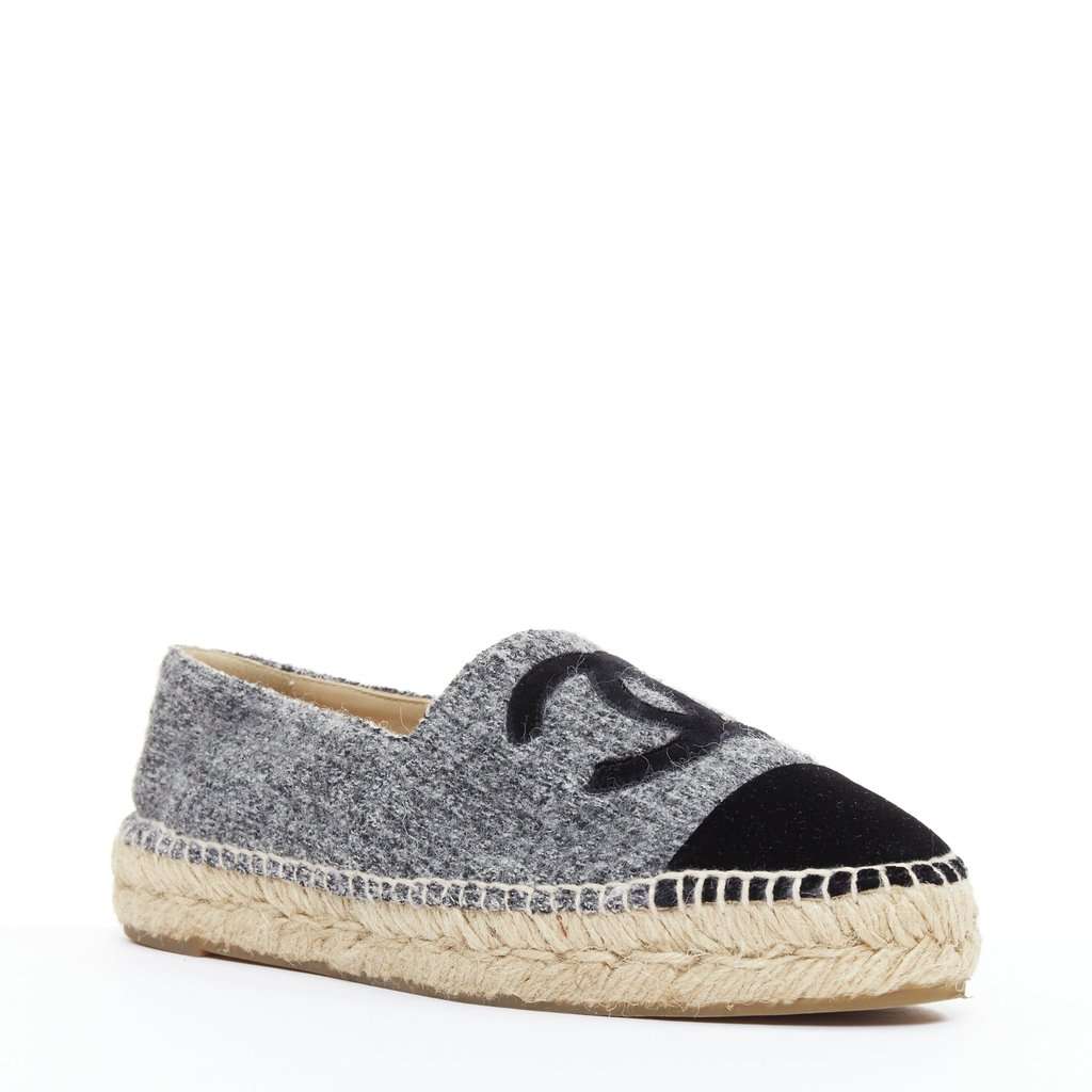 Chanel Grey Polyester Espadrilles Grey Polyester Good condition - Back View