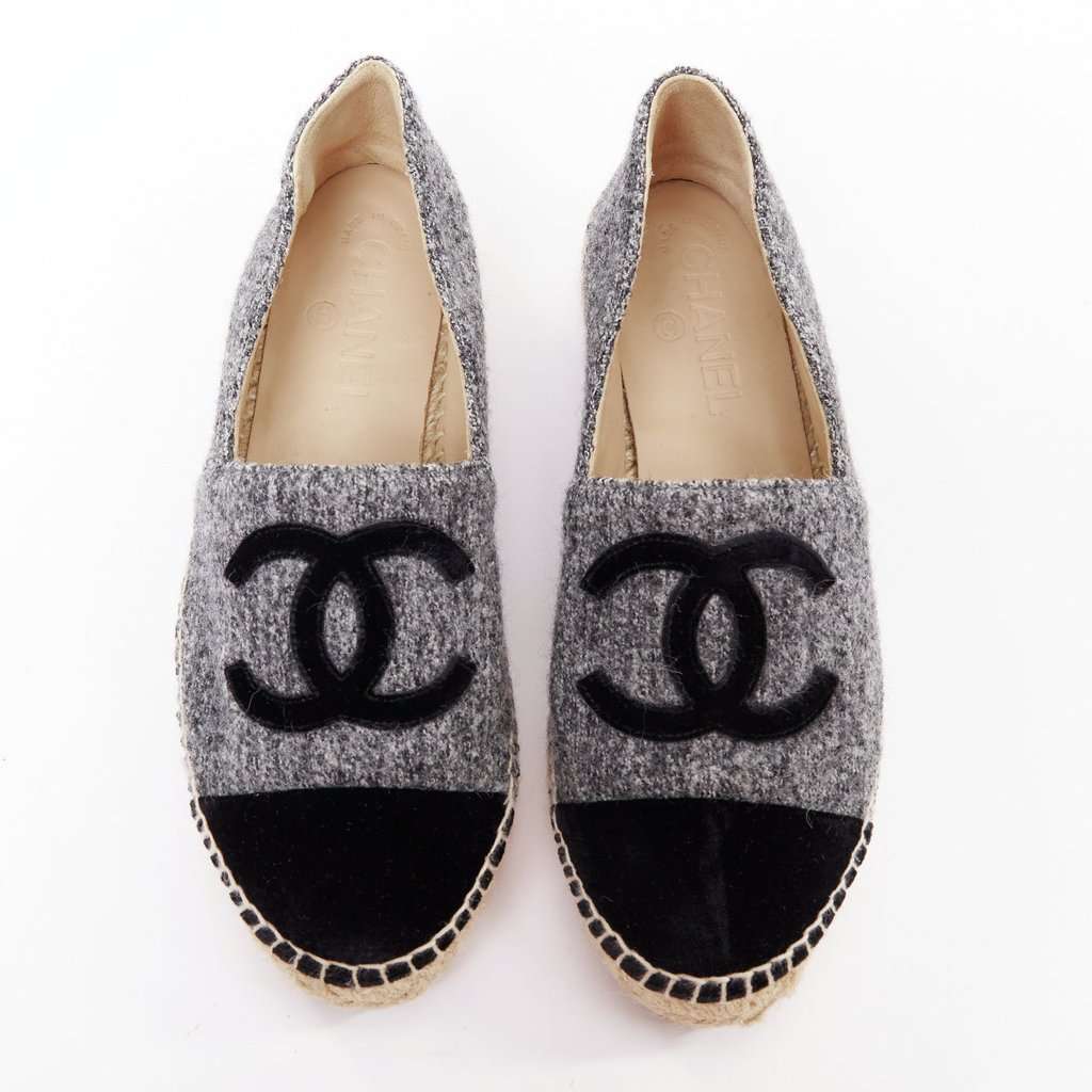 Chanel Grey Polyester Espadrilles Grey Polyester Good condition - Inside View