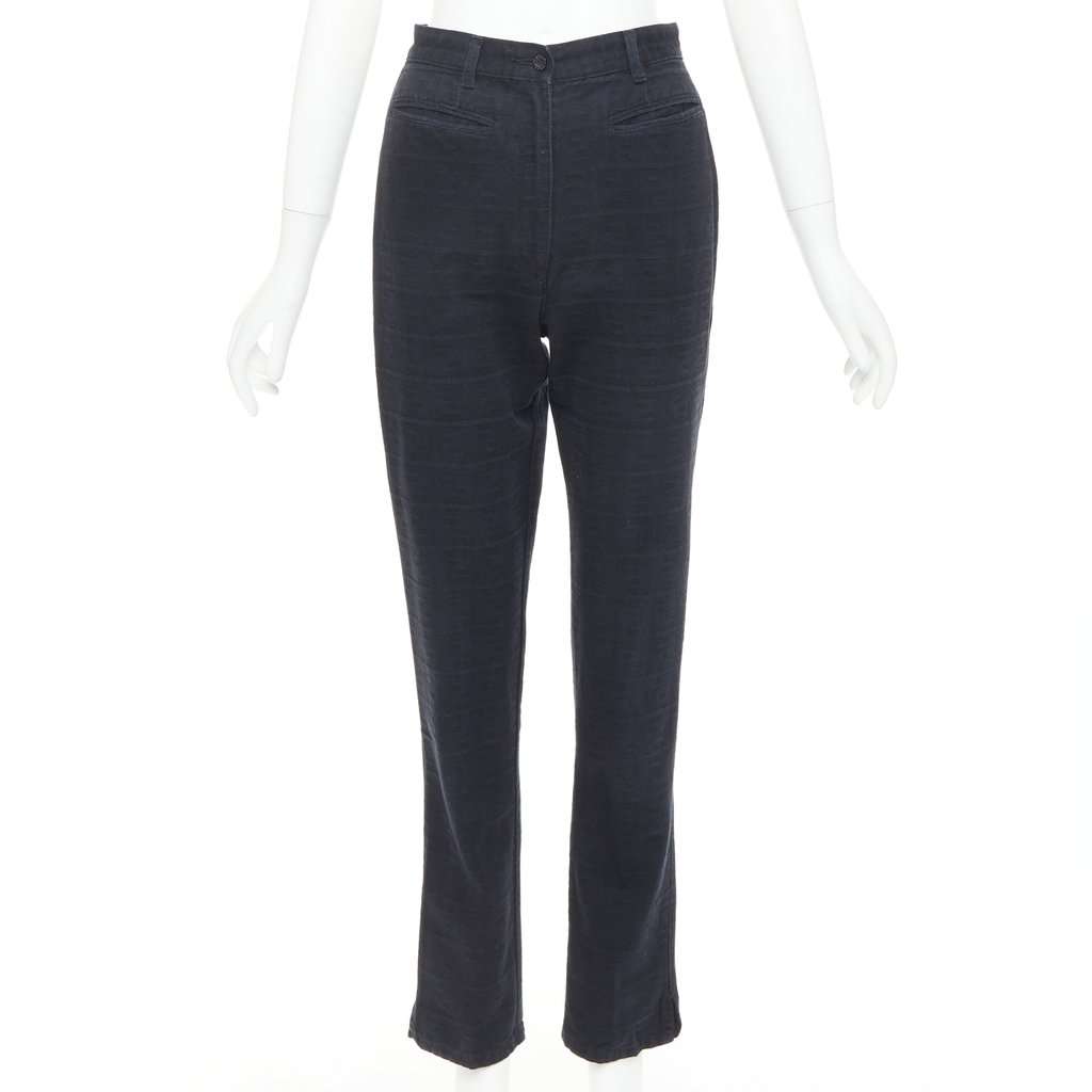 Fendi Black Cotton Trouser Black Cotton Fair condition - Front View