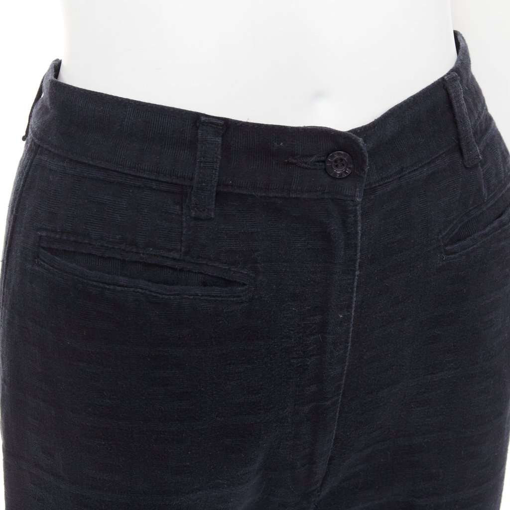 Fendi Black Cotton Trouser Black Cotton Fair condition - Back View