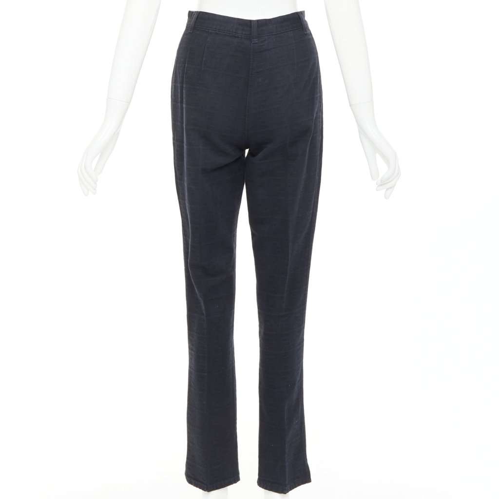 Fendi Black Cotton Trouser Black Cotton Fair condition - Box View