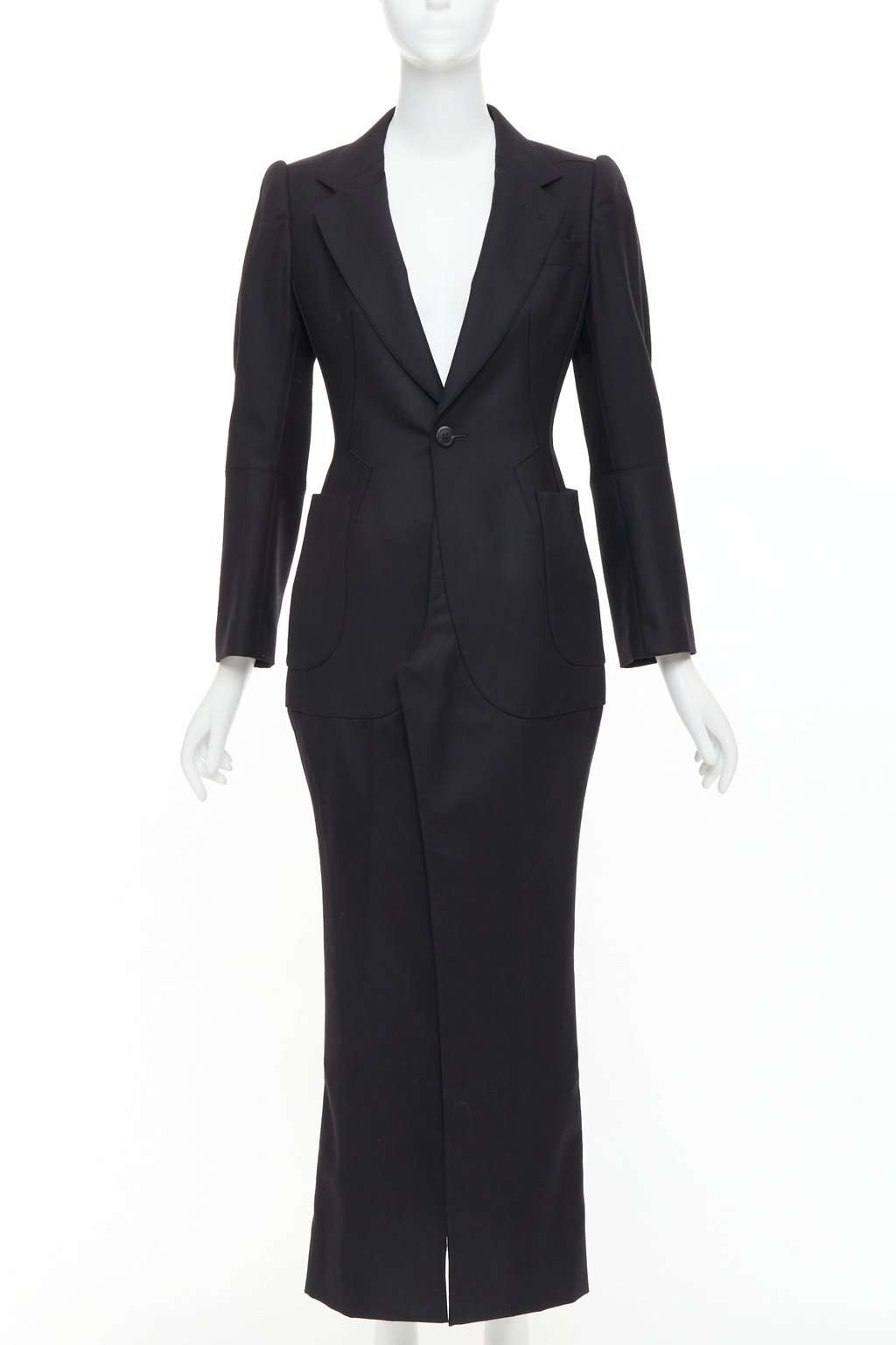 Junya Watanabe Black Wool Coat Black Wool Never worn, with tag - Front View