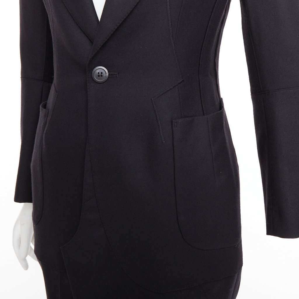 Junya Watanabe Black Wool Coat Black Wool Never worn, with tag - Back View