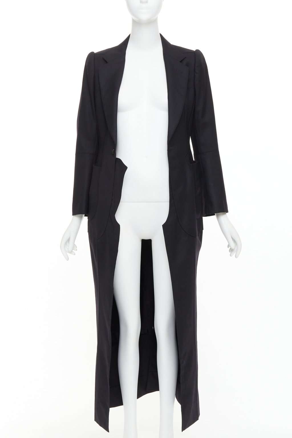 Junya Watanabe Black Wool Coat Black Wool Never worn, with tag - Inside View