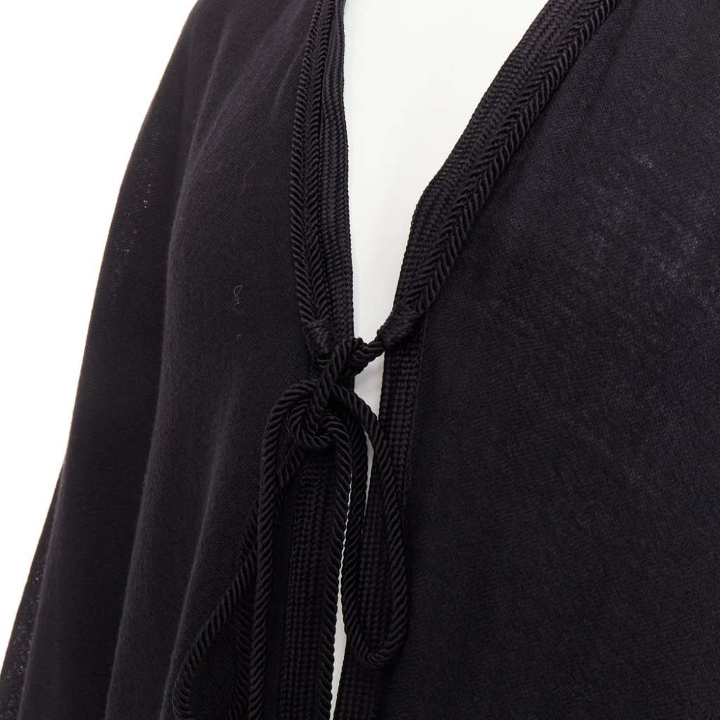 Saint Laurent Black Wool Coat Black Wool Very good condition - Back View