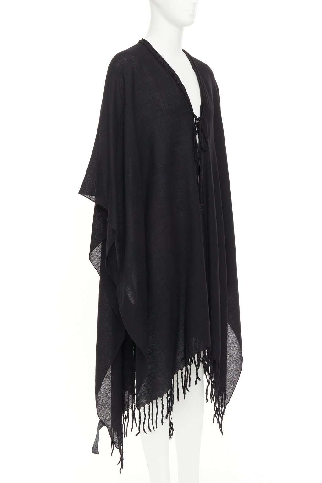 Saint Laurent Black Wool Coat Black Wool Very good condition - Inside View