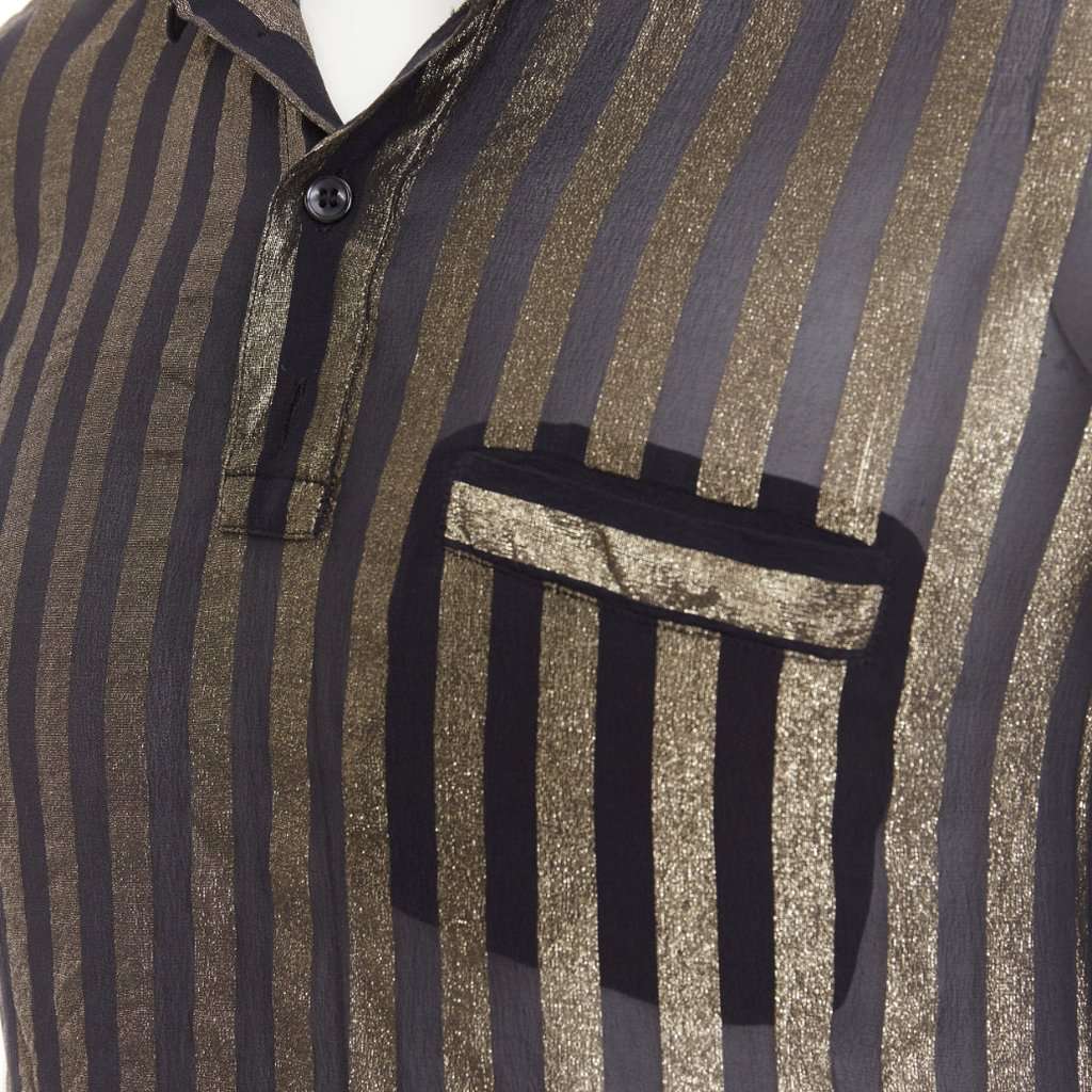 Saint Laurent Black Silk T-Shirt Black Silk Very good condition - Back View