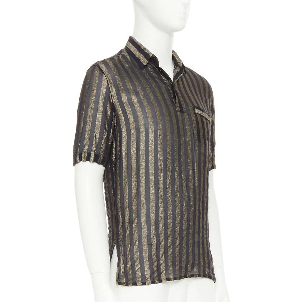 Saint Laurent Black Silk T-Shirt Black Silk Very good condition - Inside View