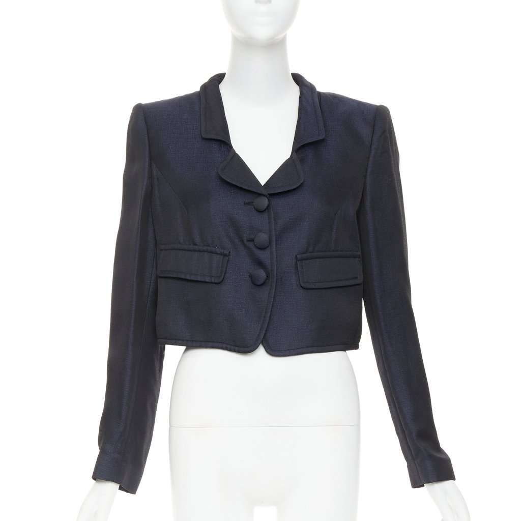 Giorgio Armani Navy Viscose Jacket Navy Viscose Very good condition - Front View
