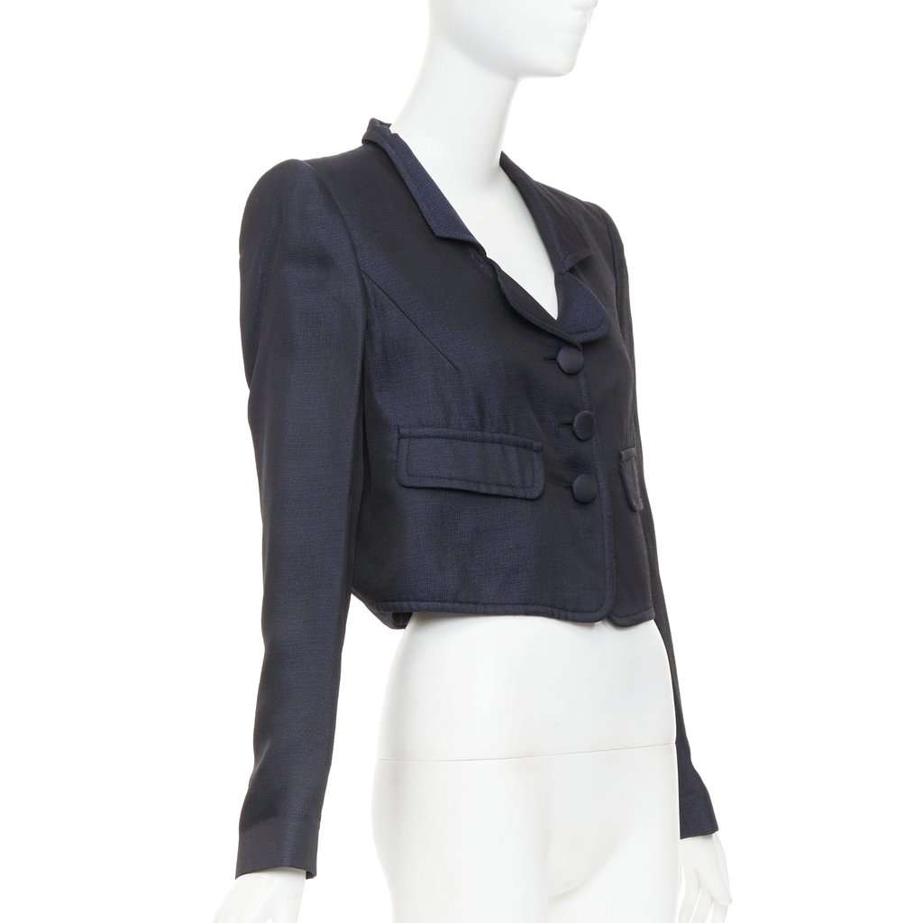Giorgio Armani Navy Viscose Jacket Navy Viscose Very good condition - Model View