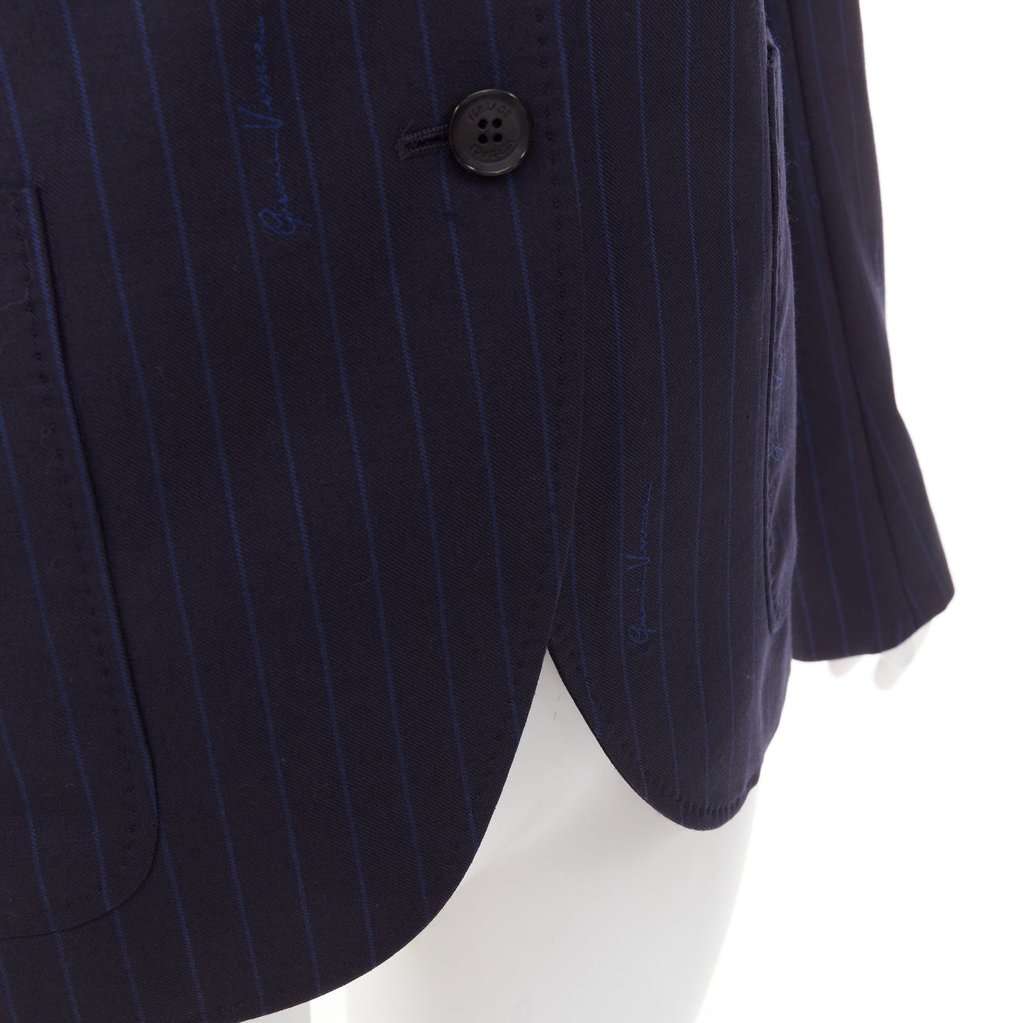 Versace Navy Wool Jacket Navy Wool Very good condition - Back View