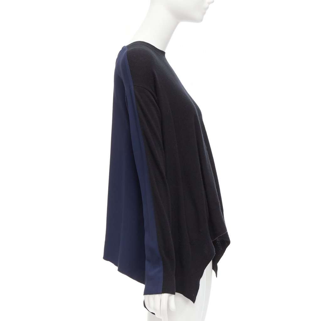 Stella McCartney Handkerchief Sweater Black Wool Never worn - Model View