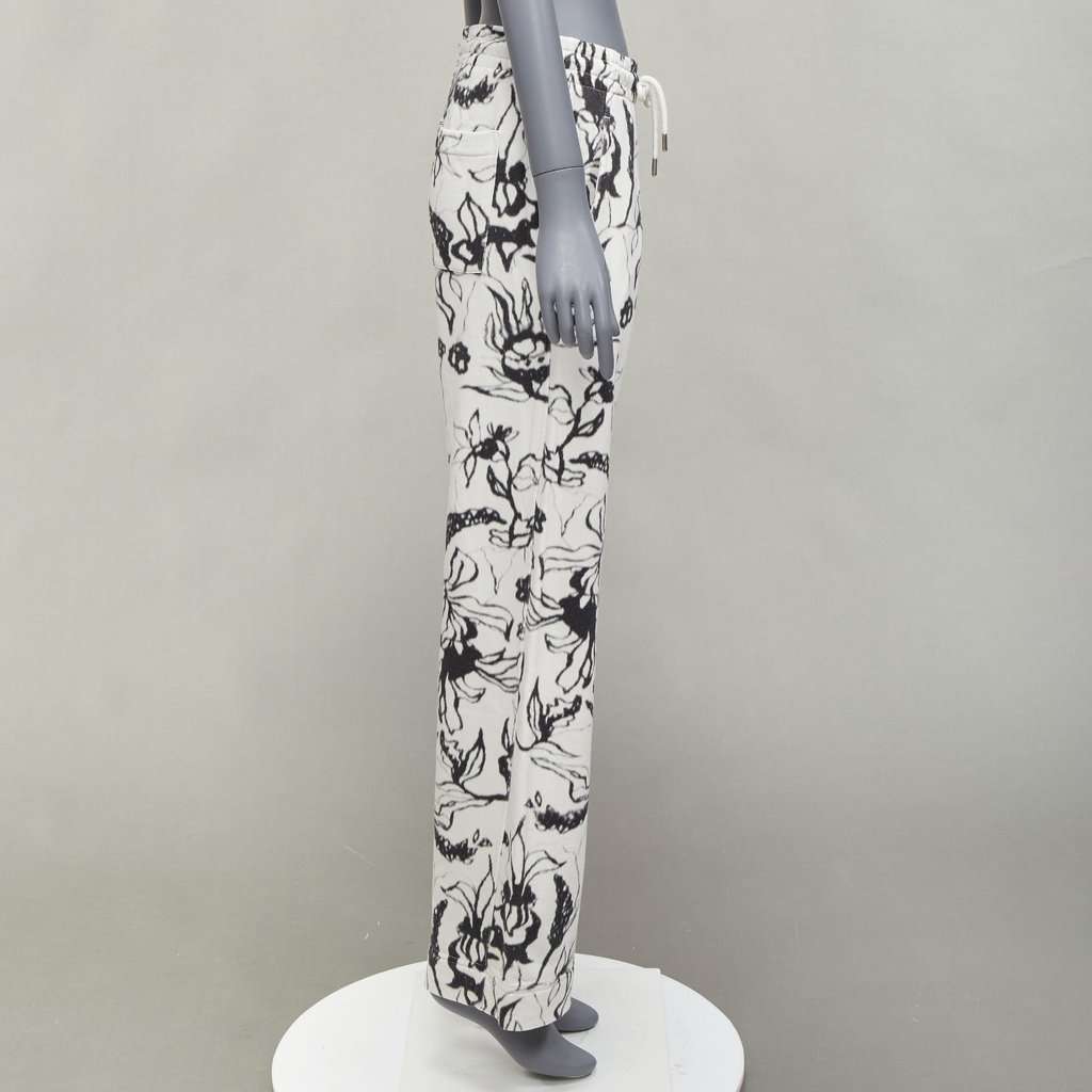 Dries Van Noten Peplum Cropped Pants White Cotton Very good condition - Model View