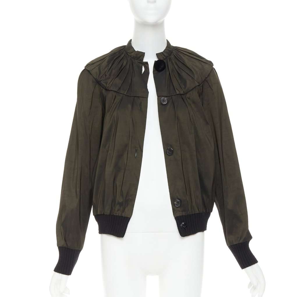 Lanvin Green Silk Coat Green Silk Very good condition - Front View