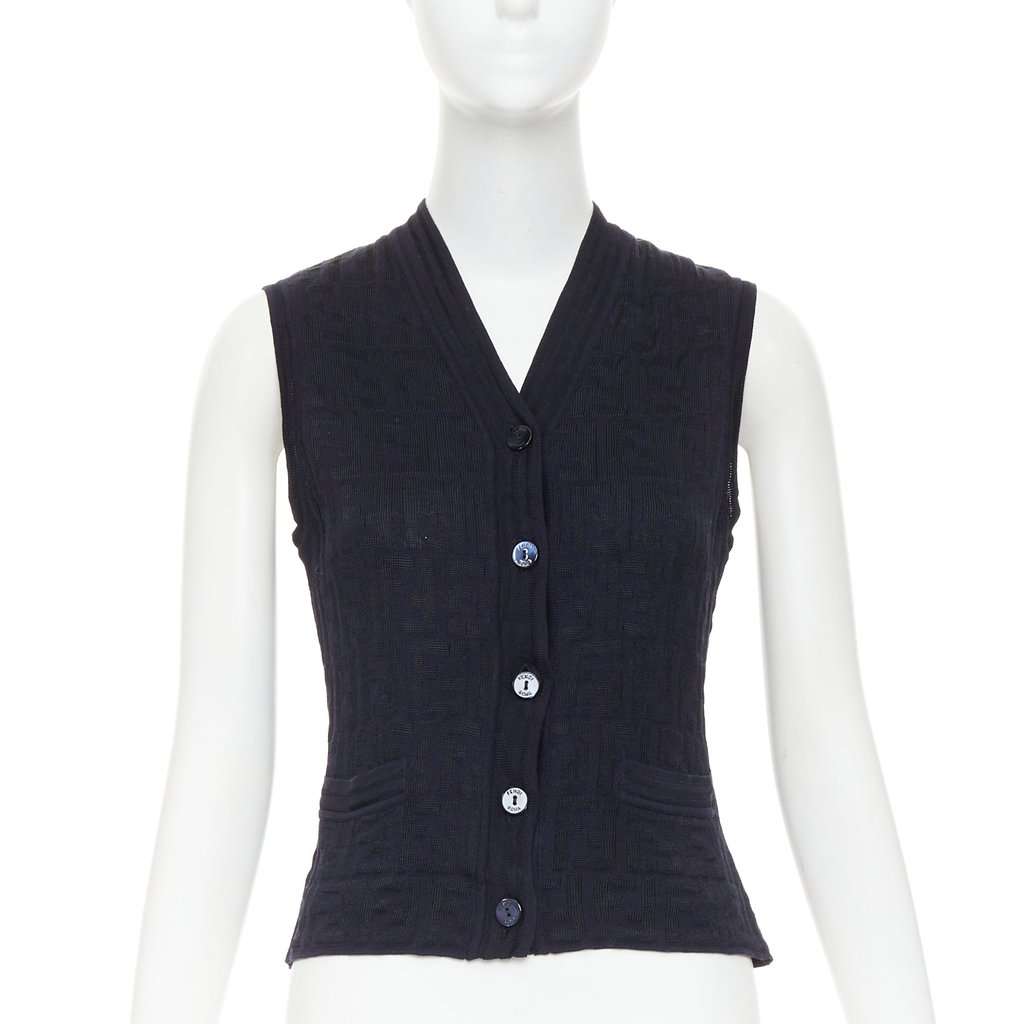 Fendi Black Cotton Top Black Cotton Very good condition - Front View