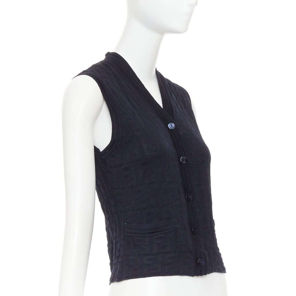 Fendi Black Cotton Top Black Cotton Very good condition - Inside View