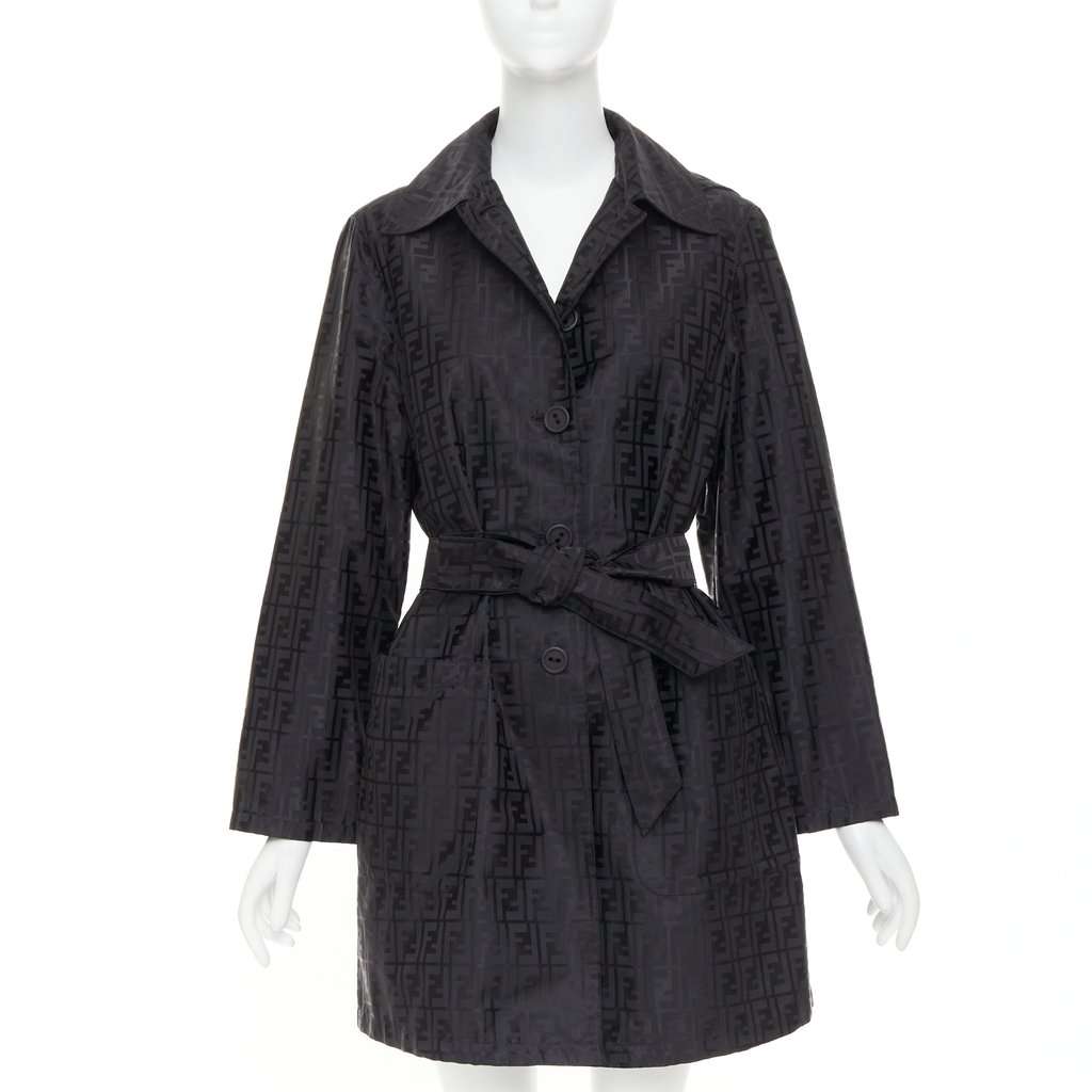 Fendi Black Cotton Coat Black Cotton Very good condition - Front View