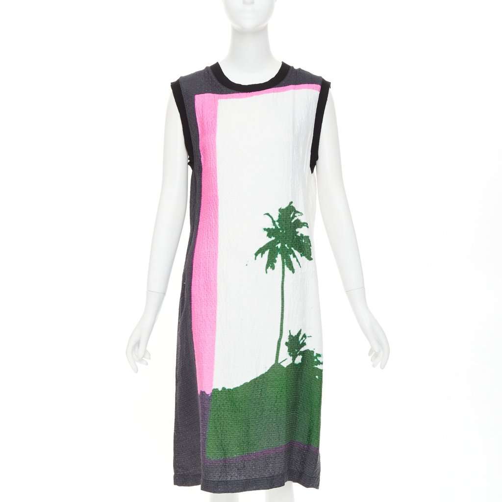 Dries Van Noten Pink Linen Dress Pink Linen Very good condition - Front View
