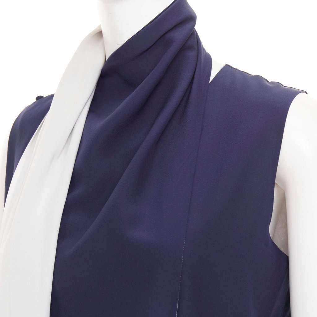 Celine Navy Silk Dress Navy Silk Very good condition - Back View