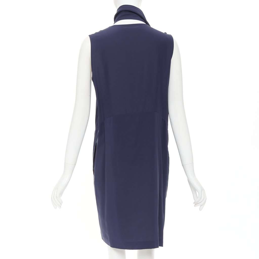 Celine Navy Silk Dress Navy Silk Very good condition - Box View