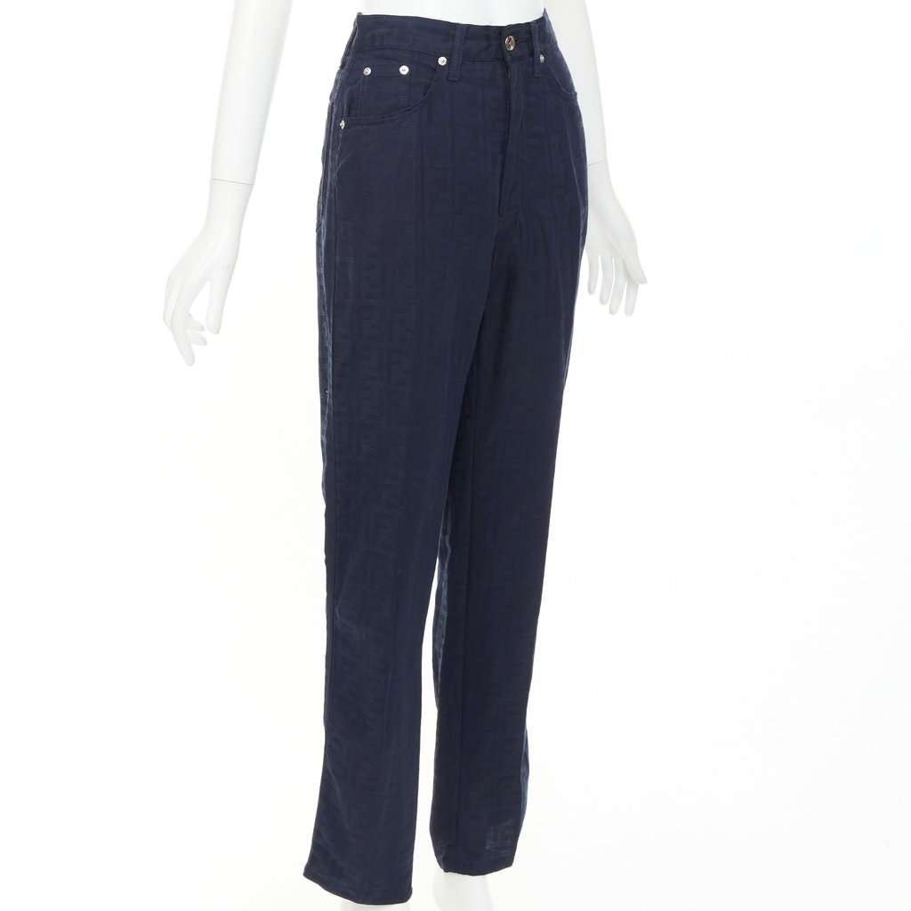 Fendi Navy Viscose Trouser Navy Viscose Very good condition - Inside View