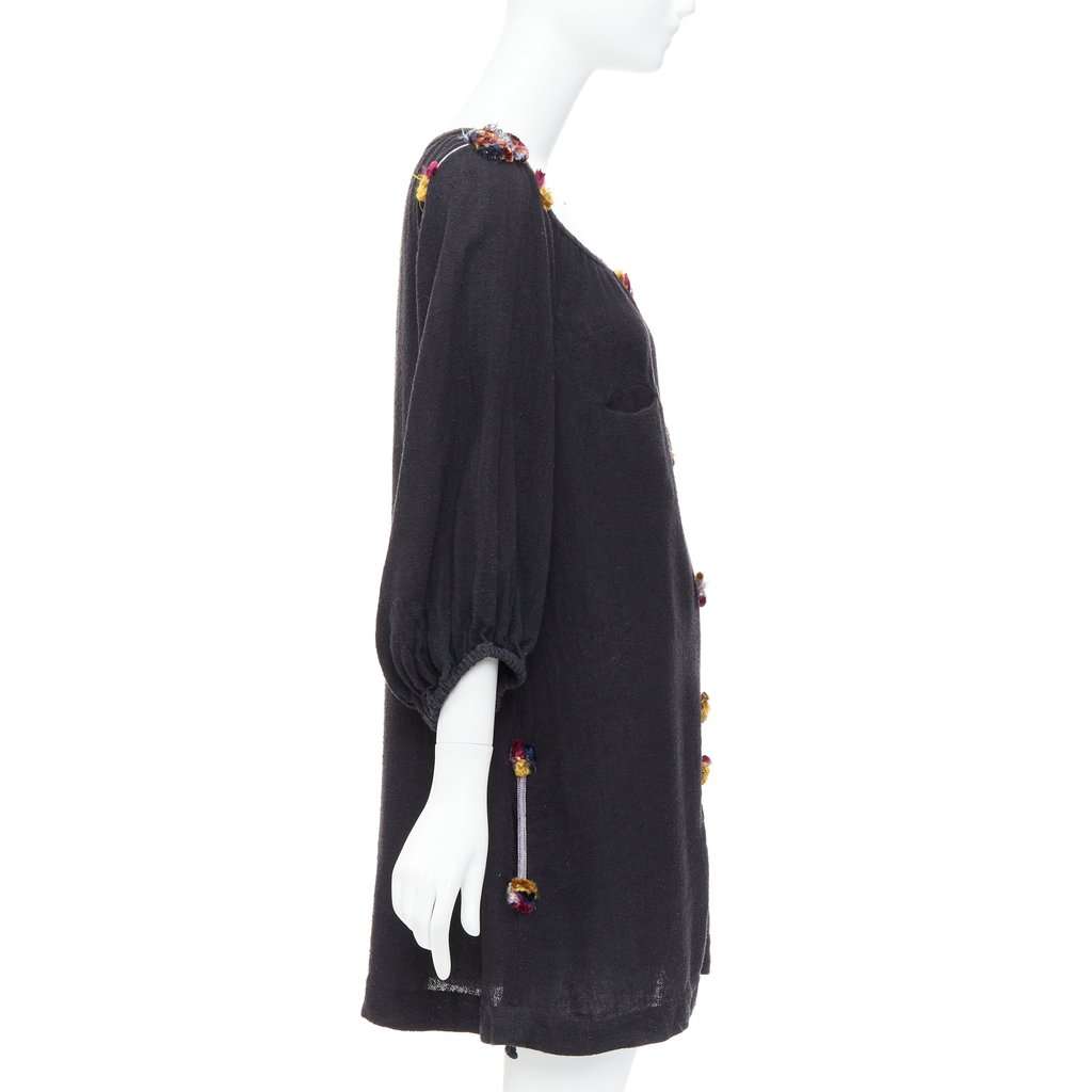 Isabel Marant Boho Pompom Dress Black Polyester Very good condition - Model View