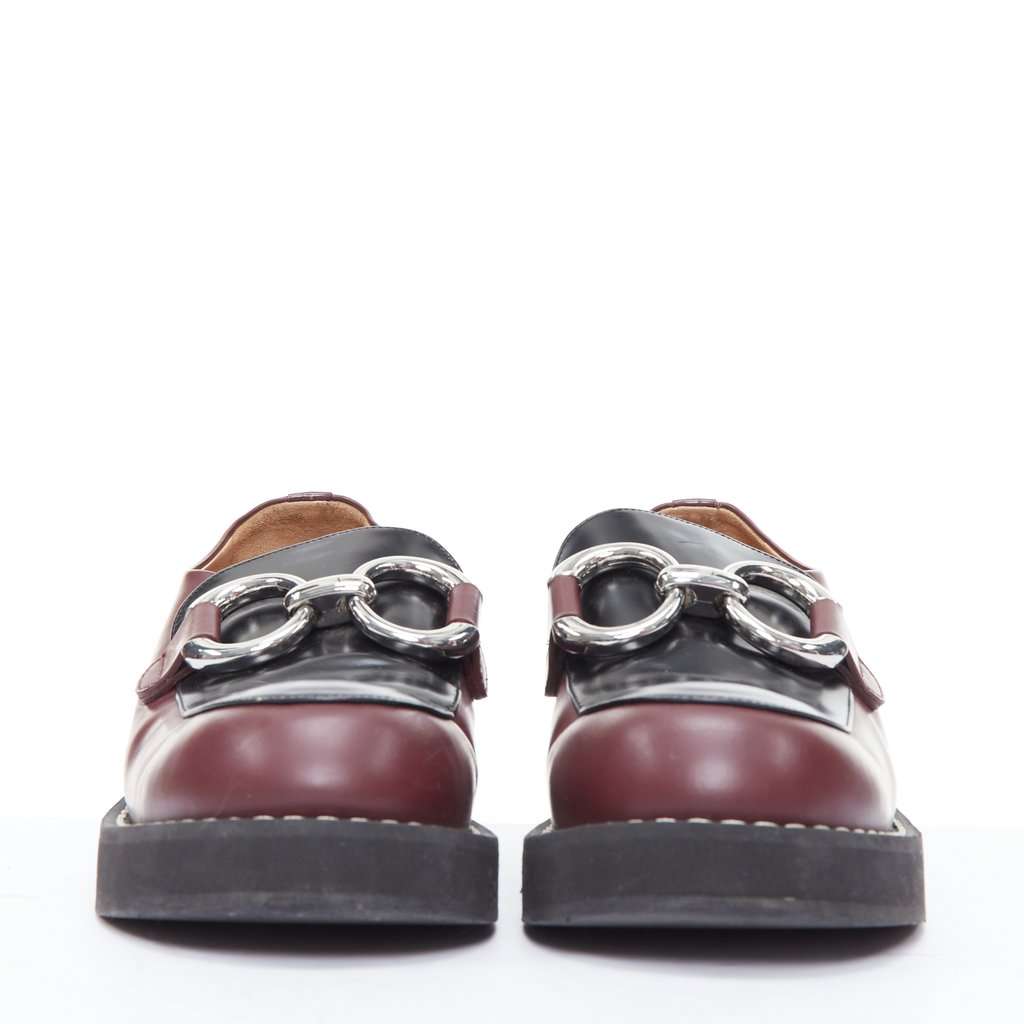 Marni Chunky Buckle Loafers Black Leather Fair - Inside View