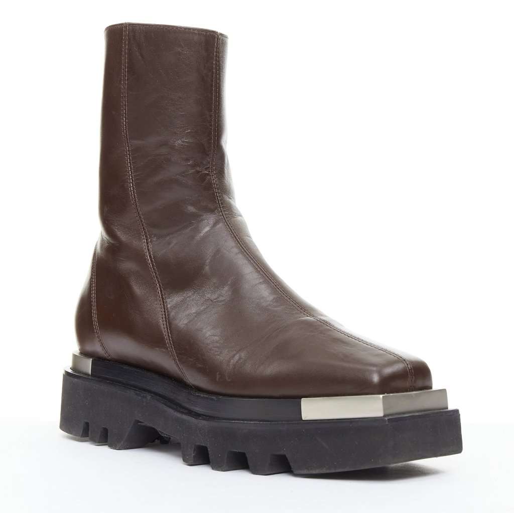 Unsigned Napa Moto Brown Leather Fair condition - Back View