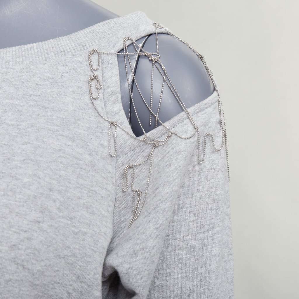 Saint Laurent Grey Cotton Knitwear Grey Cotton Very good condition - Back View