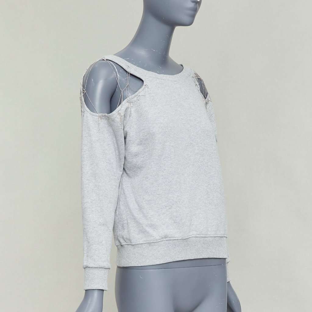 Saint Laurent Grey Cotton Knitwear Grey Cotton Very good condition - Inside View