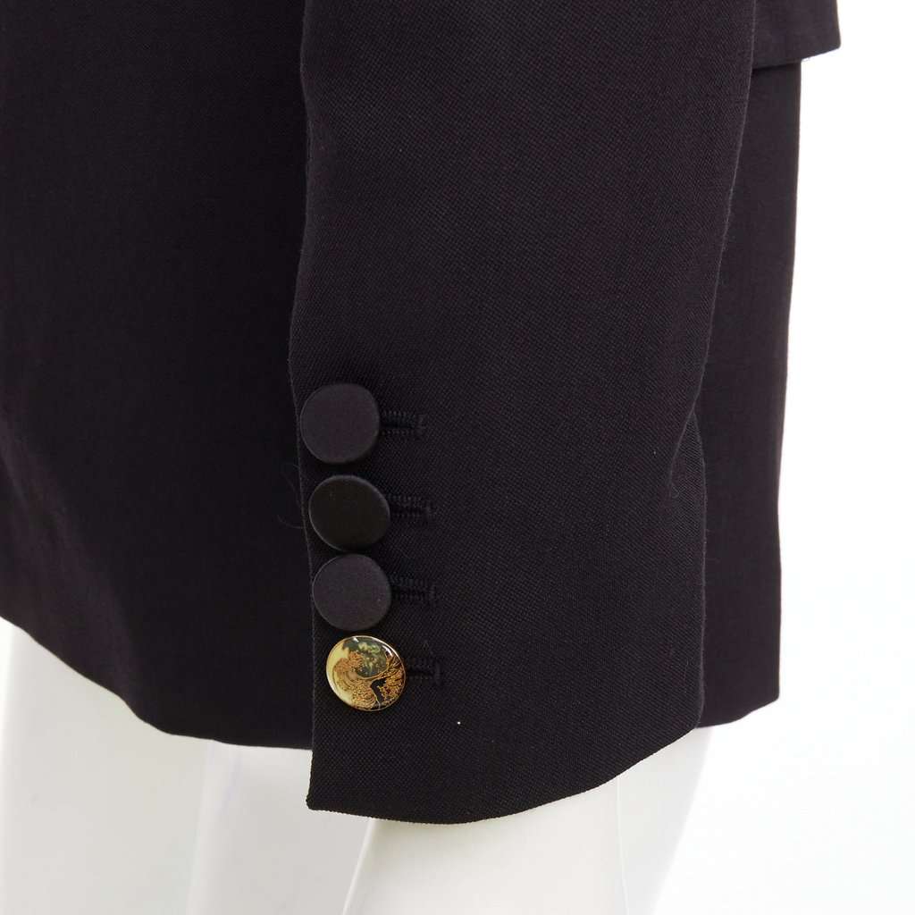 Racil Hatanaka Black Wool Very good condition - Back View