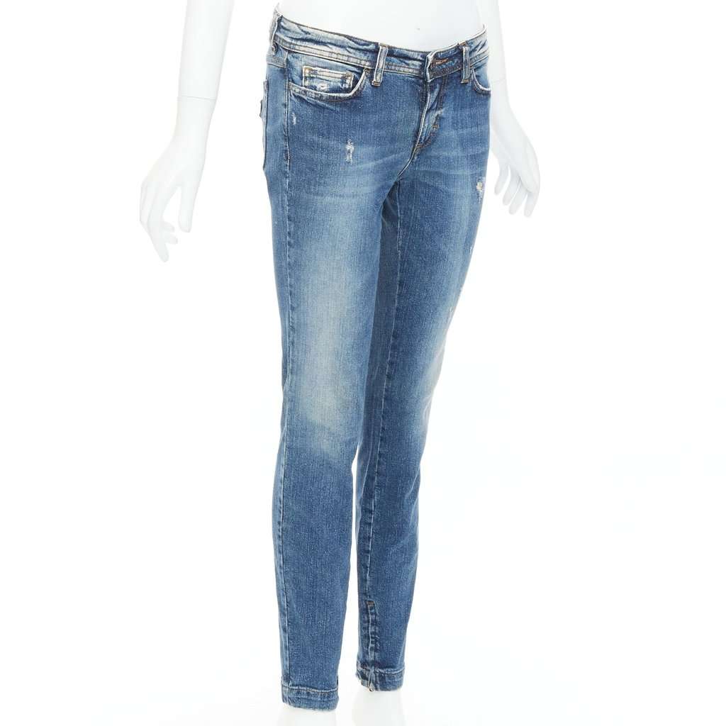 Dolce & Gabbana Distressed Matte Jeans Blue Very good condition - Inside View