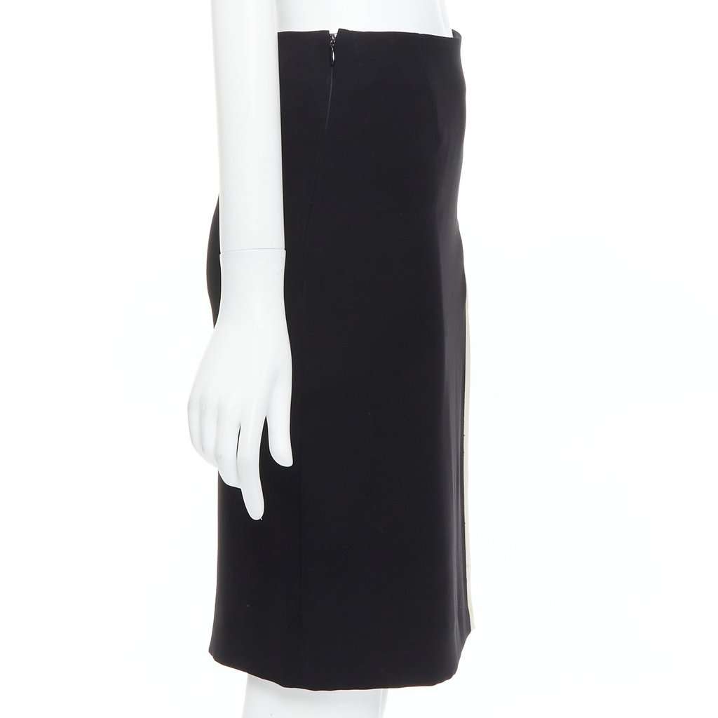 Lanvin Trim Slit Skirt Black Polyester Very good condition - Model View