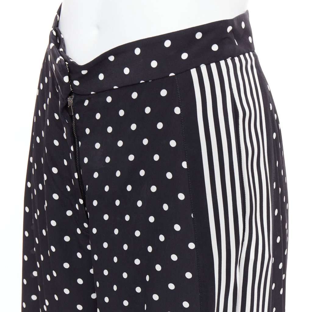 Stella McCartney Polka Dot Pants Black Silk Very good condition - Back View
