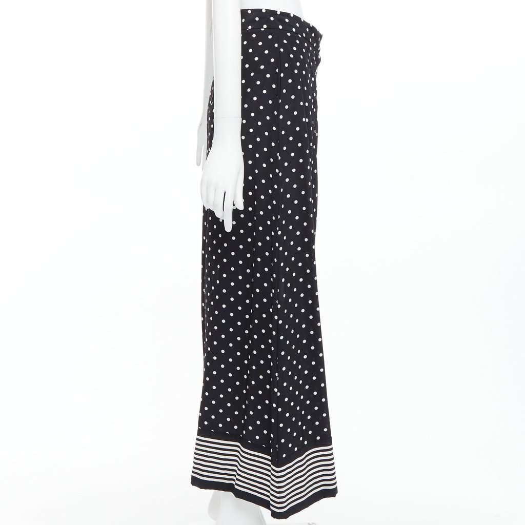 Stella McCartney Polka Dot Pants Black Silk Very good condition - Model View