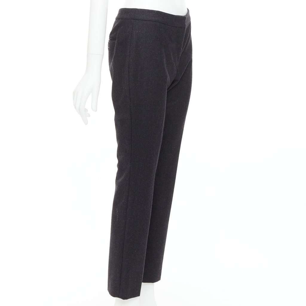 Alexander McQueen Tapered Bootcut Pants Grey Wool Very good condition - Inside View