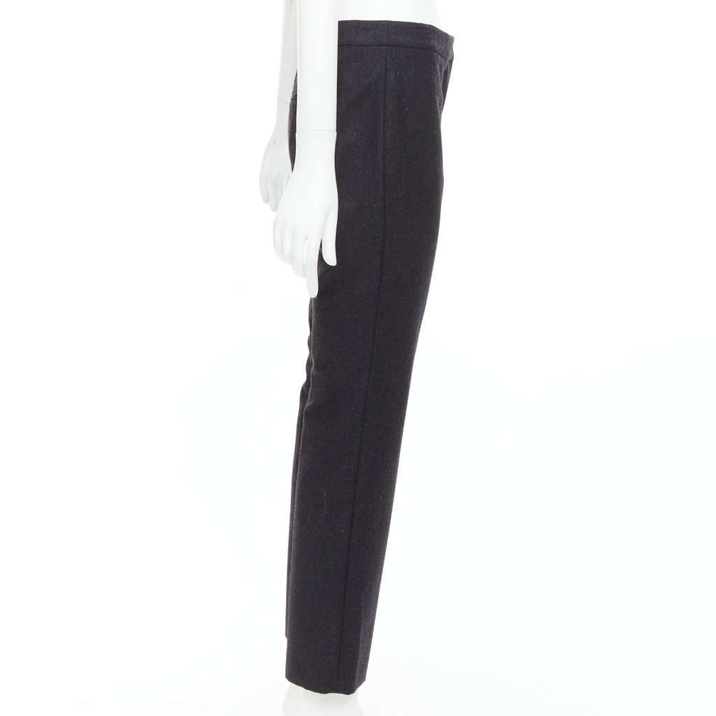 Alexander McQueen Tapered Bootcut Pants Grey Wool Very good condition - Model View